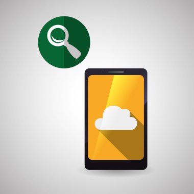 Bulut bilgi işlem tasarım. Gezi simgesi. Düz illüstrasyon