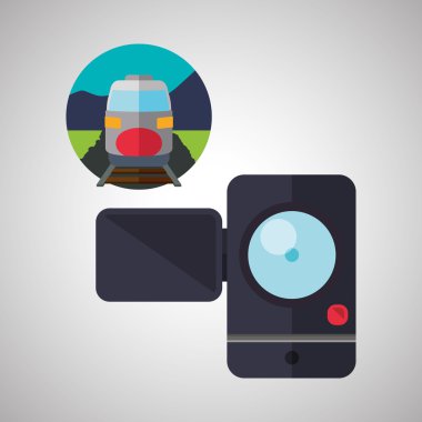 Tasarım seyahat. Gezi simgesi. Düz illüstrasyon