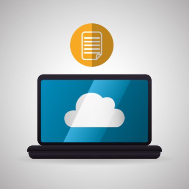 Bulut bilgi işlem tasarım. Gezi simgesi. Düz illüstrasyon