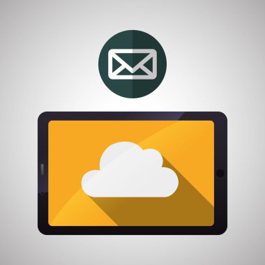 Bulut bilgi işlem tasarım. Gezi simgesi. Düz illüstrasyon