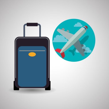 Tasarım seyahat. Gezi simgesi. Düz illüstrasyon