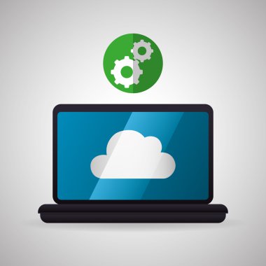 Bulut bilgi işlem tasarım. Gezi simgesi. Düz illüstrasyon