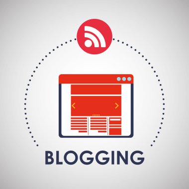 Bloglama tasarım. sosyal medya simge. İzole illüstrasyon