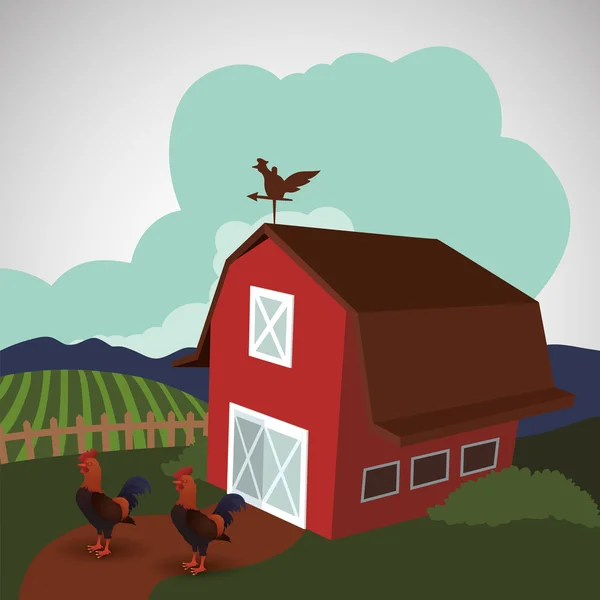 Projecto agrícola. ícone estável. ilustração plana — Vetor de Stock