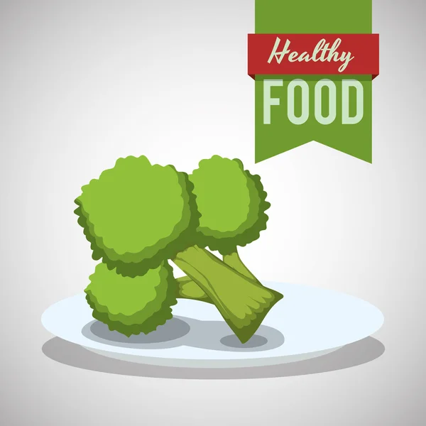 Gesundes Lebensmitteldesign. Bio-Lebensmittel. flache Abbildung — Stockvektor