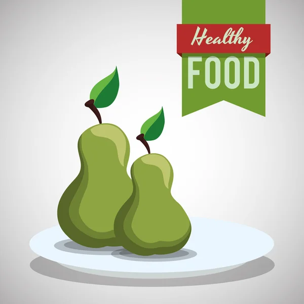 Diseño de alimentos saludables. comida orgánica. ilustración plana — Archivo Imágenes Vectoriales