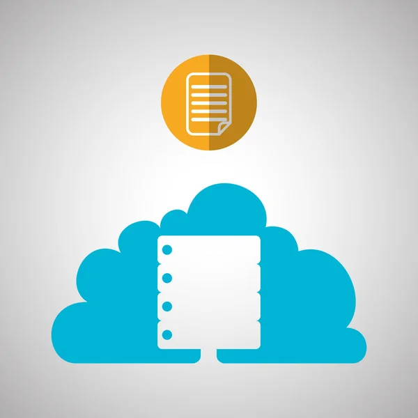 Cloud computing ontwerp. Het pictogram van de reis. Vlakke afbeelding — Stockvector