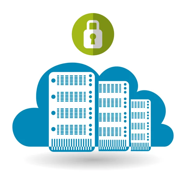 Bulut bilgi işlem tasarım. Gezi simgesi. Düz illüstrasyon, teknoloji vektör