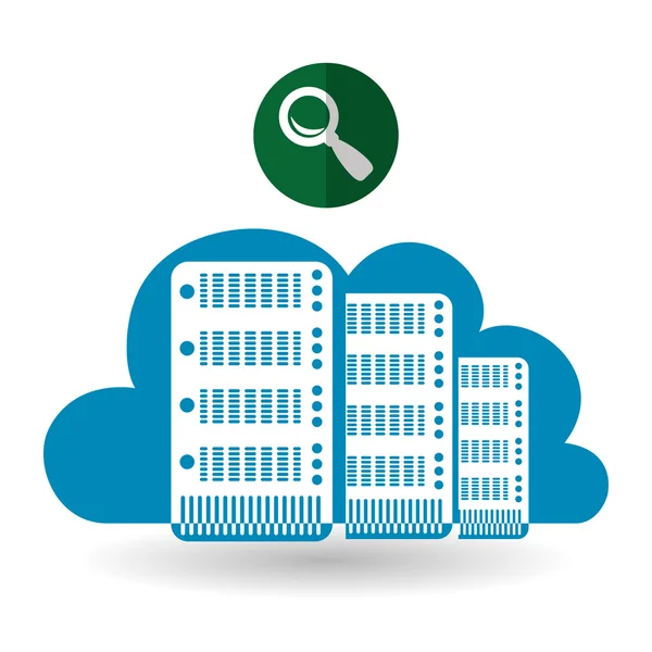 Bulut bilgi işlem tasarım. Gezi simgesi. Düz illüstrasyon, teknoloji vektör