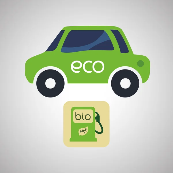 Eco design. Bio icon. Isolated illustration. Green concept — Stock Vector