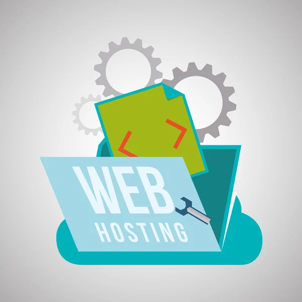 Web Hosting design. Data center-ikonen. Isolerade illustration — Stock vektor