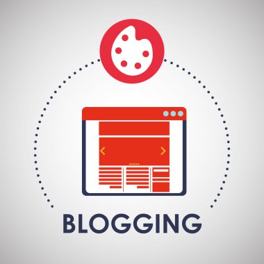 Bloglama tasarım. sosyal medya simge. İzole illüstrasyon