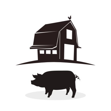 Çiftlik tasarım. istikrarlı simgesi. düz illüstrasyon