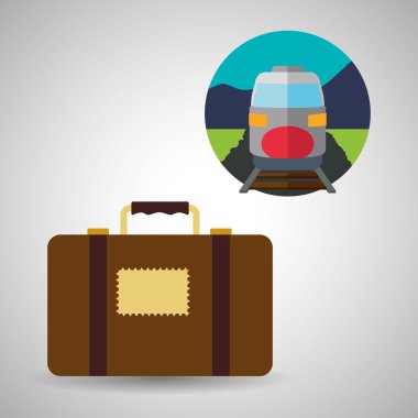 Tasarım seyahat. Gezi simgesi. Düz illüstrasyon