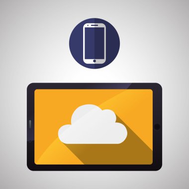 Bulut bilgi işlem tasarım. Gezi simgesi. Düz illüstrasyon