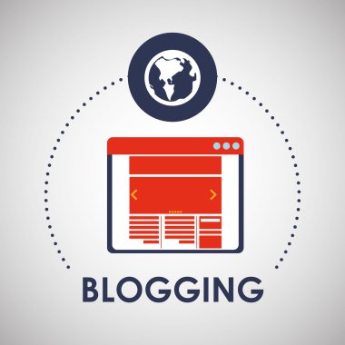 Bloglama tasarım. sosyal medya simge. İzole illüstrasyon