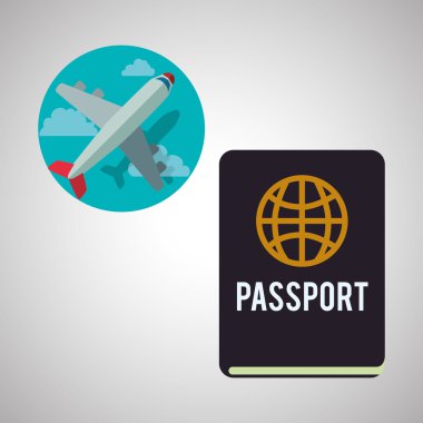 Tasarım seyahat. Gezi simgesi. Düz illüstrasyon