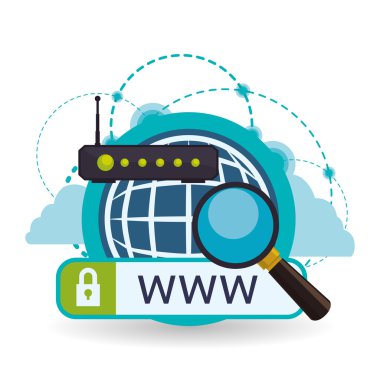 Bulut bilgi işlem tasarım. Ortam simgesi. İzole illüstrasyon