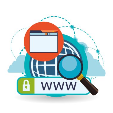 Bulut bilgi işlem tasarım. Ortam simgesi. İzole illüstrasyon