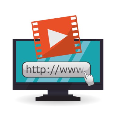 Bulut bilgi işlem tasarım. Ortam simgesi. İzole illüstrasyon