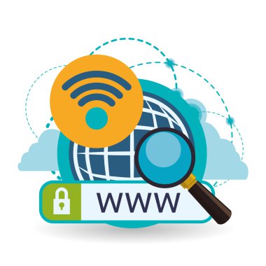 Bulut bilgi işlem tasarım. Ortam simgesi. İzole illüstrasyon