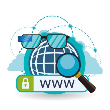 Bulut bilgi işlem tasarım. Ortam simgesi. İzole illüstrasyon