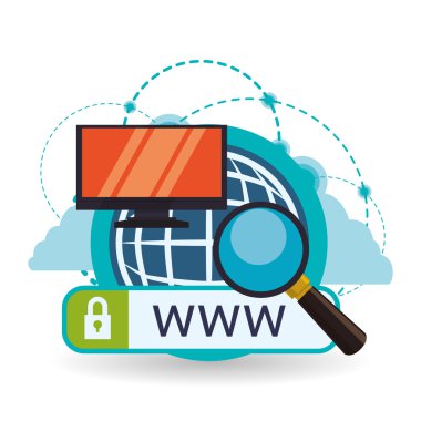 Bulut bilgi işlem tasarım. Ortam simgesi. İzole illüstrasyon