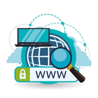 Bulut bilgi işlem tasarım. Ortam simgesi. İzole illüstrasyon