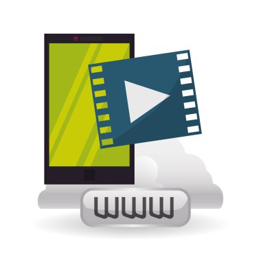 Bulut bilgi işlem tasarım. Ortam simgesi. İzole illüstrasyon