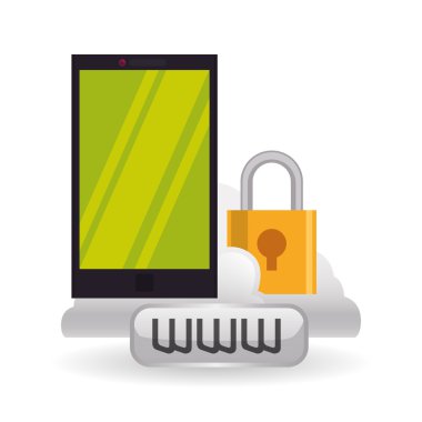 Bulut bilgi işlem tasarım. Ortam simgesi. İzole illüstrasyon