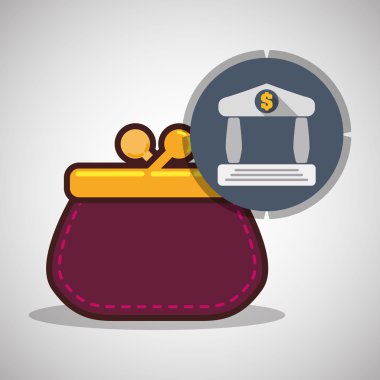 Para tasarım. Mali madde simgesi. İzole illüstrasyon