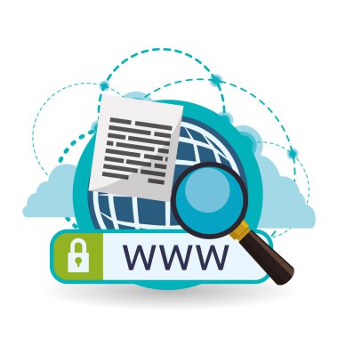 Bulut bilgi işlem tasarım. Ortam simgesi. İzole illüstrasyon