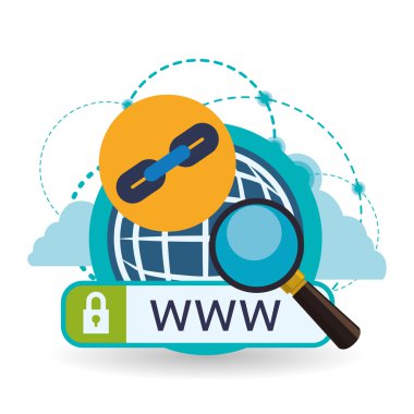 Bulut bilgi işlem tasarım. Ortam simgesi. İzole illüstrasyon