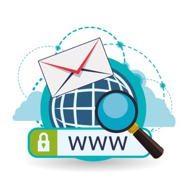 Bulut bilgi işlem tasarım. Ortam simgesi. İzole illüstrasyon