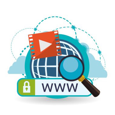 Bulut bilgi işlem tasarım. Ortam simgesi. İzole illüstrasyon