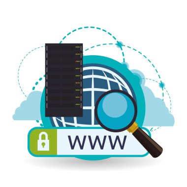 Bulut bilgi işlem tasarım. Ortam simgesi. İzole illüstrasyon