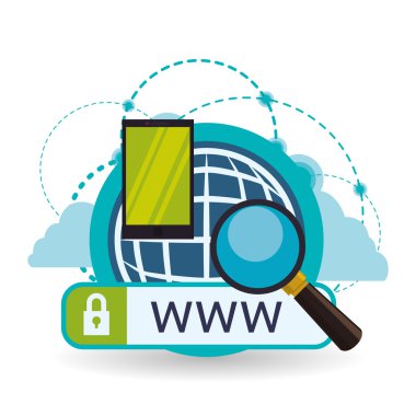 Bulut bilgi işlem tasarım. Ortam simgesi. İzole illüstrasyon