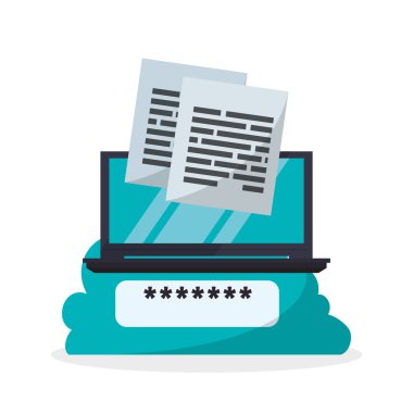 Bulut bilgi işlem tasarım. Ortam simgesi. İzole illüstrasyon