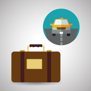 Tasarım seyahat. Gezi simgesi. Düz illüstrasyon