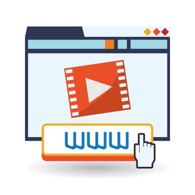 Bulut bilgi işlem tasarım. Ortam simgesi. İzole illüstrasyon