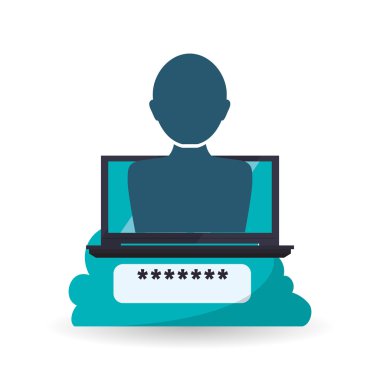 Bulut bilgi işlem tasarım. Ortam simgesi. İzole illüstrasyon