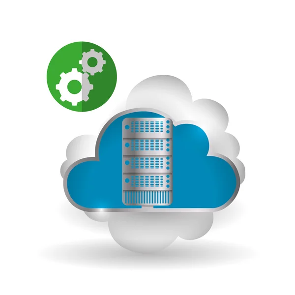 Cloud computing design. Trip icon. Flat illustration, technology vector — Stock Vector