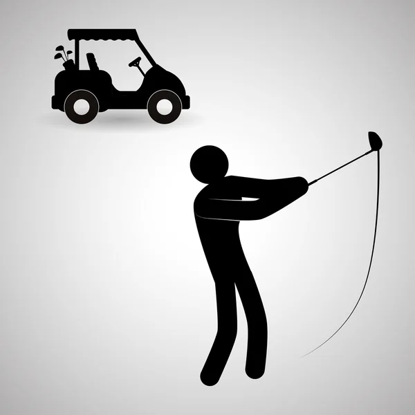 ゴルフ デザイン。スポーツ アイコン。孤立した図では、編集可能なベクトル — ストックベクタ