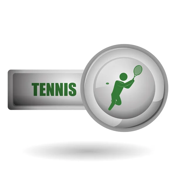 Tennis-Design. Sportikone. isolierte Abbildung, editierbarer Vektor — Stockvektor
