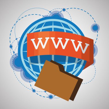 Internet tasarım. Online simgesi. Renkli resimde