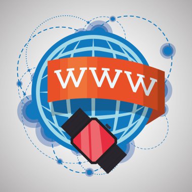 Internet tasarım. Online simgesi. Renkli resimde