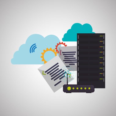 Internet tasarım. Online simgesi. Renkli resimde