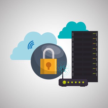 Internet tasarım. Online simgesi. Renkli resimde