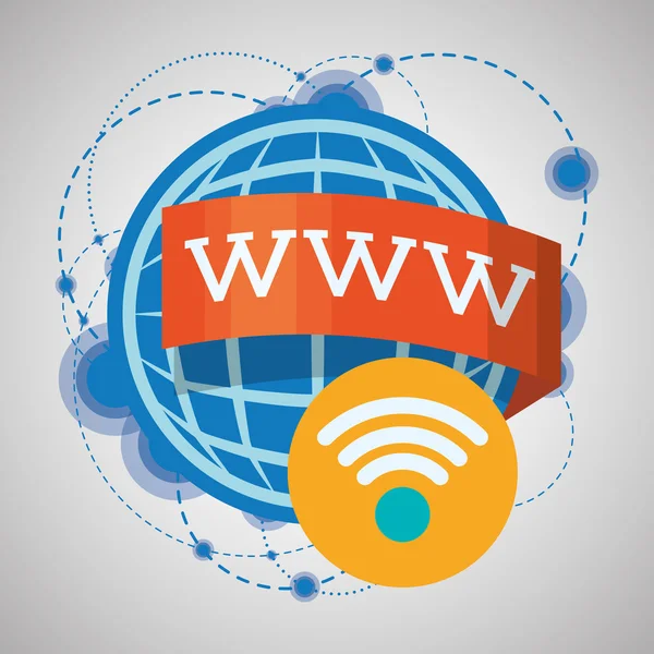 Internet tasarım. Online simgesi. Renkli resimde