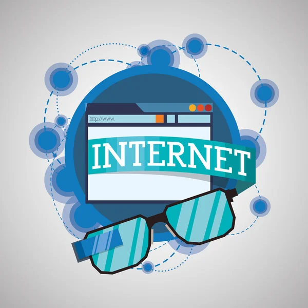 Internet projektowanie. Ikona online. Ilustracja kolorowy — Wektor stockowy